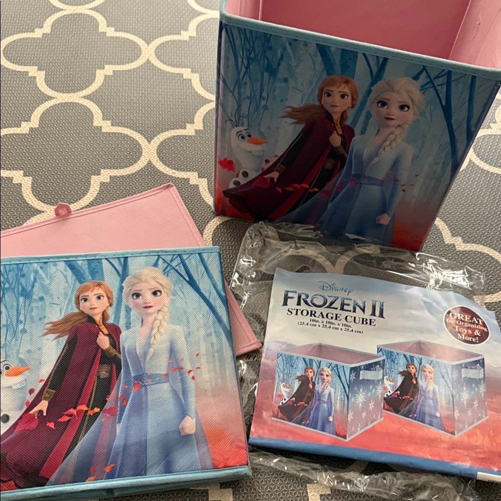 Disney Frozen II Pink and Blue Storage Box